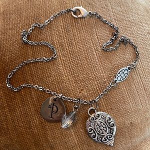 Premier Designs “Keep It Personal” Necklace with addition “P” charm